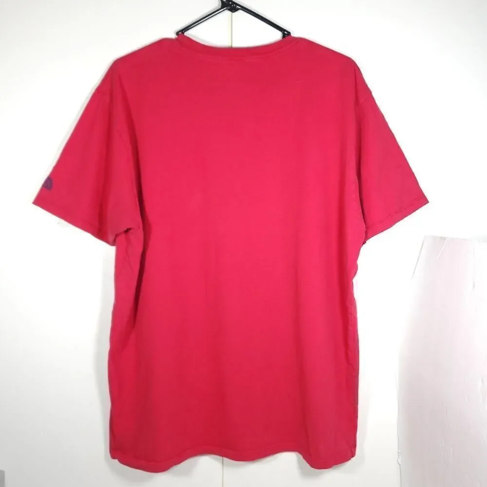 The North Face Men's SZ XL Red Logo Bear Graphic Tee Short Sleeve T Shirt